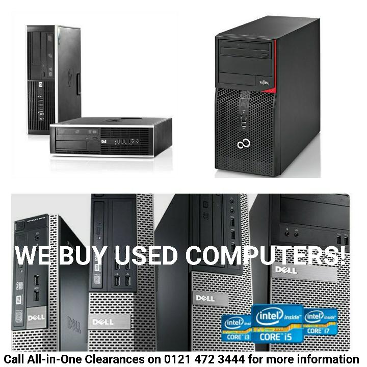 We Buy and Re-Use many makes and models of used working computers from many SMEs, Councils, College
